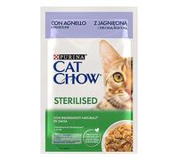 Purina Cat Chow Comida Húmeda para Gato Esterilizado Adulto con Cordero, sobre de 85g