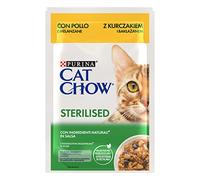 Purina Cat Chow Comida Húmeda para Gato Esterilizado Adulto con Pollo, 26 Sobres de 85g
