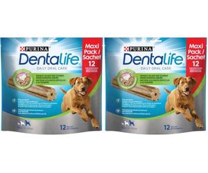 PURINA DENTALIFE Maxi Aperitivos para el Cuidado Dental para Perros, Reduce la formación de sarro y Mal Aliento, Pollo, Perros Grandes, 1 Unidad (1 x 426 g) (Paquete de 2)