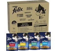 80 sobres x 85 g Felix Fantastic Mix Carne Gelatina sobre para gatos