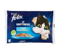 Purina Felix Le Ghiottonerie - Comida húmeda para Gatos con salmón y atún, 4 x 85 g