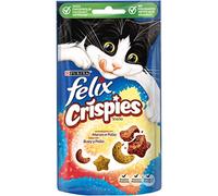Purina Felix Party Mix Crispies Snacks, golosinas y chuches para gato Buey y Pollo 45 g