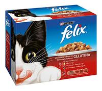 Purina Felix Selección de Carnes en Gelatina Pack Surtido Sobres 12x100g