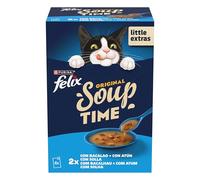 PURINA® FELIX® Soup Time Original con Bacalao 48 Unidades x 48gr