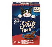 PURINA® FELIX® Soup Time Original con Buey 48 Unidades x 48gr