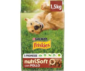 Purina Friskies - 5 pienso para Perros Adultos con Pollo, 6 Bolsas de 1,5 kg