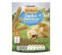 Purina Friskies Dental Delicious, Snack Dental para perros, premio, 6 bolsas de 200g