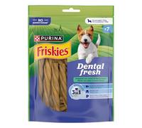 Purina Friskies Dental Fresh, Snack Dental, mal aliento para perro pequeño, 6 bolsas de 110g