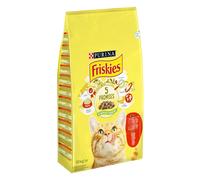 PURINA Friskies Pienso para gatos con mezcla de ternera y pollo con verduras 2x10kg