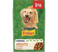 Friskies Purina Pienso para Perro Adulto con Aves y Verduras, 4 bolsas de 3kg