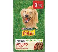 Friskies Purina Friskies Pienso para Perro Adulto con Buey, Cereales y Verduras, 4 bolsas de 3kg