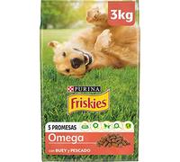 Purina Friskies Vitafit Omega Pienso para Perro Adulto con Buey y Pescado, 4 bolsas de 3kg