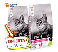 PRO PLAN Delicate Digestion Pienso para gatos adultos rico en cordero 10kg + SORPRESA PARA EL GATO