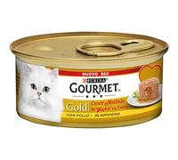 Purina Gold Corazón Suave Comida húmeda para Gatos con Pollo, Gattogourmecupo, Gourmet Latas 85 gr, Unidad
