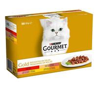 Purina Gourmet Gold Bocaditos en Salsa, Comida Húmeda para Gato Pack Surtido, 12 latas de 85g