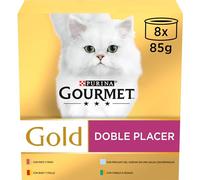Purina Gourmet Gold Doble Placer comida para gatos Surtido 12 x [8 x 85 g]
