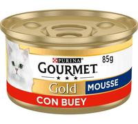 Purina Gourmet Gold Mousse con Buey Gato Latas 12 x 85 gr