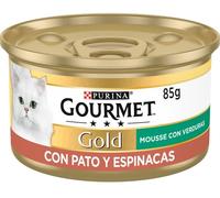 Purina Gourmet Gold Mousse con Pato y Espinacas Gato Latas 85 gr