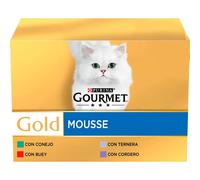 Purina Gourmet Gold Mousse Pack Surtido Carnes Gato Latas - 96 unid. x 85 gr