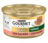 Gourmet húmedo gato gold terrine con salmón 85 gr