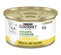 PURINA GOURMET Nature's Creation Comida húmeda para Gatos en gelatina Natural, Pollo, Paquete de 12 Unidades (12 x 85 g)