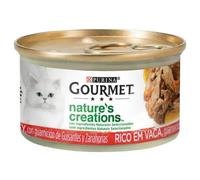 Purina Gourmet Nature's Creations Buey Gatos Latas 85 Gr
