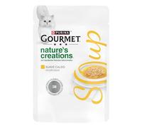 Purina Gourmet Nature's Creations Soup, Comida Húmeda Natural para Gato, Sopa con Pollo y Verduras, 32 Sobres de 40g