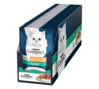 Purina Gourmet Perle - Filetes en Salsa - Alimento húmedo para Gatos con Conejo, 26 Sobres de 85 g