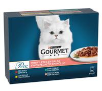 Purina Gourmet Perle Pack Finas Láminas en Salsa para Gatos 8 x 85 gr