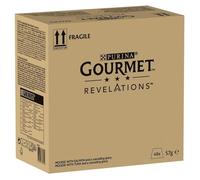 Purina Gourmet Revelations Mousse con Salsa, Comida Húmeda para Gato con Salmón y Atún, 48 pirámides