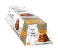 Purina Gourmet Revelations trocitos en gelatina, Comida Húmeda para Gato con Pollo, 6 Packs de 4 pirámides de 57g - 24 pirámides