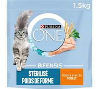 Purina One - Alimento para Gatos esterilizados de Pollo y Trigo para Pollo (1,5 kg)