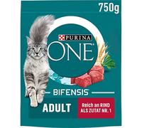 PURINA ONE Alimento seco para Gatos de Vacuno, 1 Bolsa de 750 g