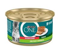 Purina ONE Bifensis Comida Húmeda para Gato Esterilizado Adulto con Pavo y Espinacas, 12 latas de 85g
