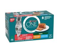 Purina ONE Bifensis Comida Húmeda para Gato Esterilizado Adulto con Pollo y Zanahoria, 12 Paquetes de 4 latas de 85g - 48 latas