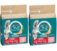 Purina ONE Bifensis Comida Pienso para Gato Esterilizado Adulto con Salmón, Bolsa de 2,8kg (Paquete de 2)