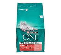 Purina ONE Bifensis Comida Pienso para Gato Esterilizado Adulto con Salmón y Cereales, Bolsa de 1,5kg