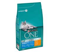 Purina ONE Bifensis Comida Pienso para Gato Mayor Senior 11+ con Pollo, Bolsa de 1,5kg