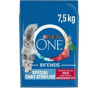 PURINA One Bifensis Gato Esterilizado | Croquetas de Carne para Gatos Adultos | Bolsa de 7,5 kg