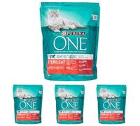 Purina One Bifensis Sterilcat - Pienso para Gatos esterilizados con salmón y Trigo, 800 g (Paquete de 4)