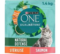 Purina One Dua Naturaleza De Salmón con Espirulina Croquetas para Gato, 1,4 kg