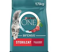 Purina One - Gato bifensis Especial esterilizado Carne de Vaca y Trigo croquetas para Gatos Adultos 9,7 kg