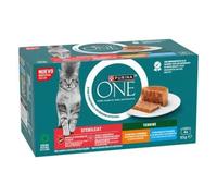 Purina One Gato Esterilizado Terrine Multipack Pollo y Bacalao Latas 48 x 85 gr