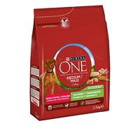 PURINA One Medium/Maxi > 10 kg croquetas para Perro Control del Peso Rico en Pavo y arroz - 2,5 kg
