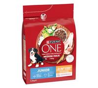 Purina ONE Medium Maxi pienso perro Cachorro Junior Pollo 4x2,5 kg