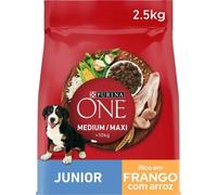 PURINA ONE Junior Medium/Maxi Pienso para cachorros rico en pollo con arroz 2,5 kg