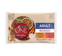 Purina One Mini Perro Adulto – Pollo y Buey en Salsa – 4 x 85 gr