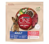 PURINA ONE alimento para perros mini rico en buey con arroz bolsa 1.5 Kg