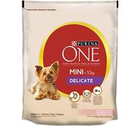 Purina ONE - Mini pienso para Perro, Delicado, con salmón y arroz, para Perros de hasta 10 kg, 800 g