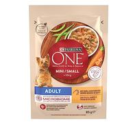 PURINA ONE Mini/S Comida húmeda para Perros pequeños, Rica en Pollo y Verduras, 26 Unidades (26 x 85 g)